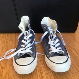 Navy Blue High Top Converse